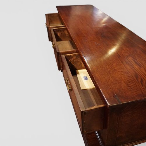 fig 4. Antique oak pot board dresser base