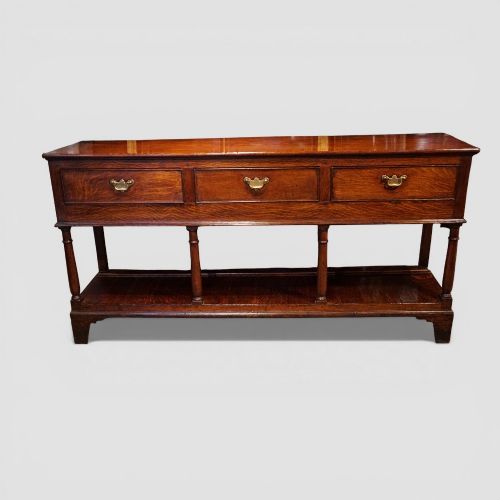 fig 6. Antique oak pot board dresser base