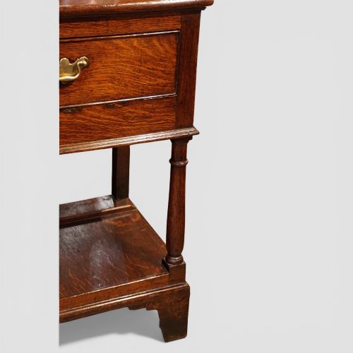 fig 7. Antique oak pot board dresser base