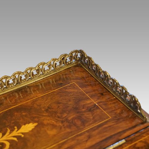 VICTORIAN WALNUT INLAID DAVENPORT - ADDITIONAL PHOTO 1