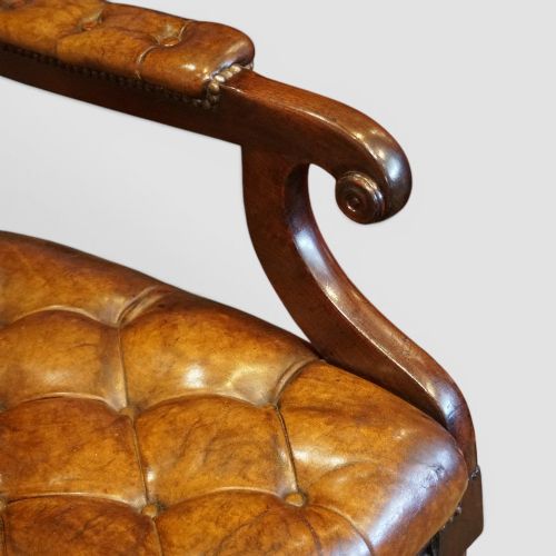 WILLIAM IV MAHOGANY LIBRARY CHAIR - ADDITIONAL PHOTO 1