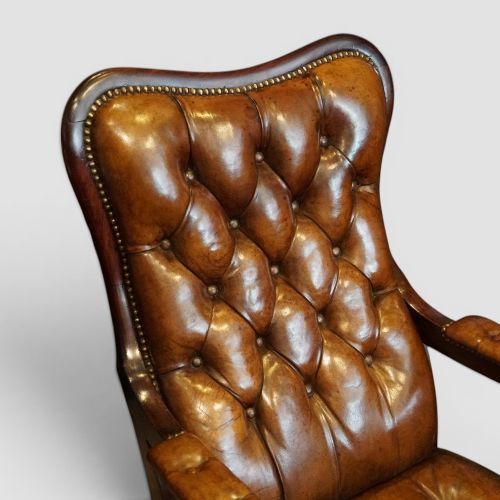 WILLIAM IV MAHOGANY LIBRARY CHAIR - ADDITIONAL PHOTO 2