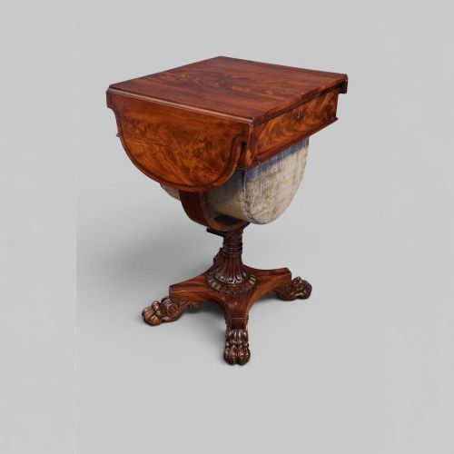 WILLIAM IV MAHOGANY GAMES AND WORKTABLE - ADDITIONAL PHOTO 2