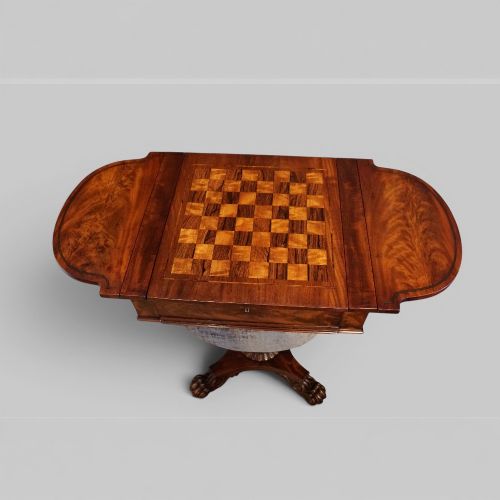 WILLIAM IV MAHOGANY GAMES AND WORKTABLE - ADDITIONAL PHOTO 5