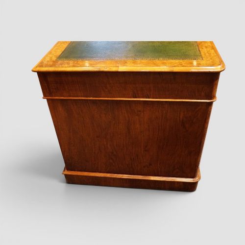 fig 3. Victorian Burr Walnut Pedestal Desk