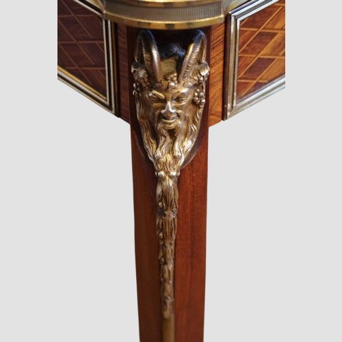 fig 6. 19th Century French Belle Époque Kingwood Side Table with Gilt Bronze Mounts & Drawer