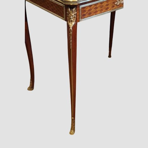 fig 8. 19th Century French Belle Époque Kingwood Side Table with Gilt Bronze Mounts & Drawer