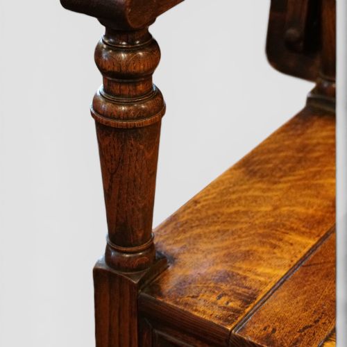 fig 1. Edwardian oak monks bench
