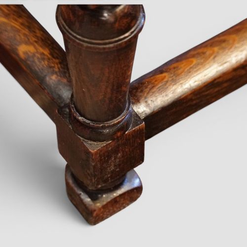 fig 3. Edwardian oak monks bench