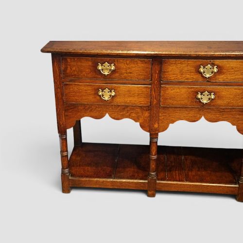 ANTIQUE OAK POTBOARD DRESSER BASE WITH 6 DRAWERS 159CM - ADDITIONAL PHOTO 4