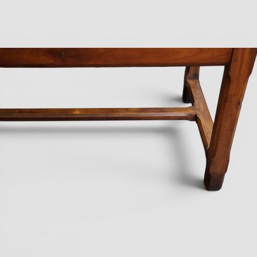 fig 5. Antique Fruitwood Farmhouse Kitchen Table with End Drawer