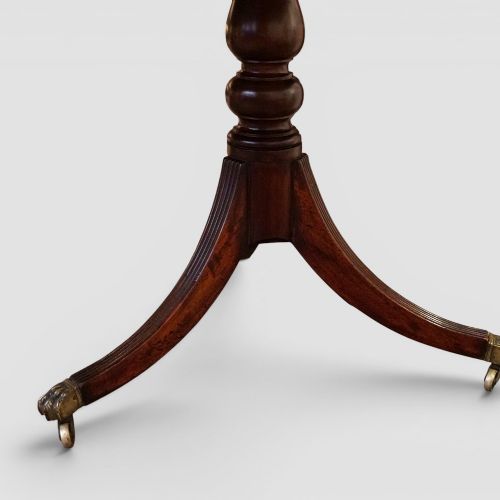 fig 4. Regency style mahogany three pillar dining table