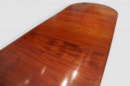 fig 8. Regency style mahogany three pillar dining table