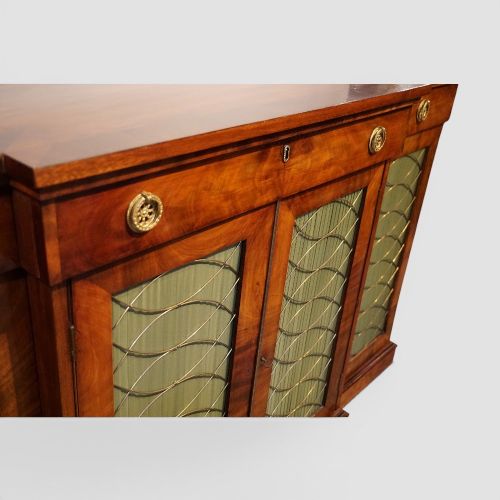 19TH CENTURY MAHOGANY BREAKFRONT SIDE CABINET - ADDITIONAL PHOTO 2