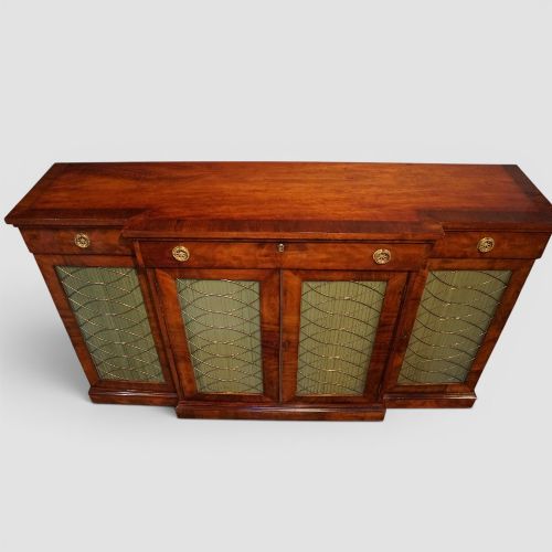 19TH CENTURY MAHOGANY BREAKFRONT SIDE CABINET - ADDITIONAL PHOTO 9