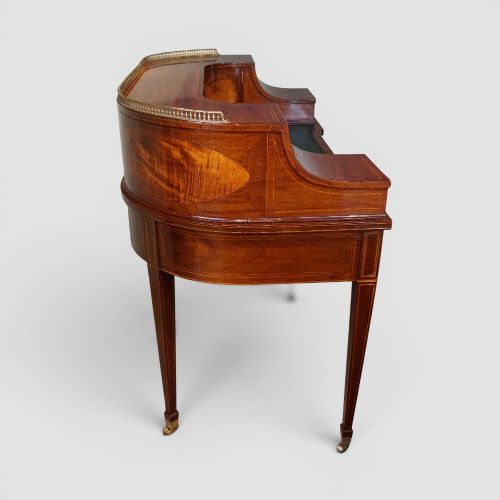 EDWARDIAN INLAID MAHOGANY CARLTON HOUSE DESK - ADDITIONAL PHOTO 4