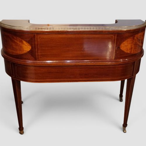EDWARDIAN INLAID MAHOGANY CARLTON HOUSE DESK - ADDITIONAL PHOTO 7