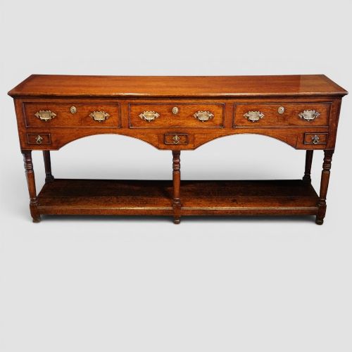 George III Oak Pot Board Dresser Base