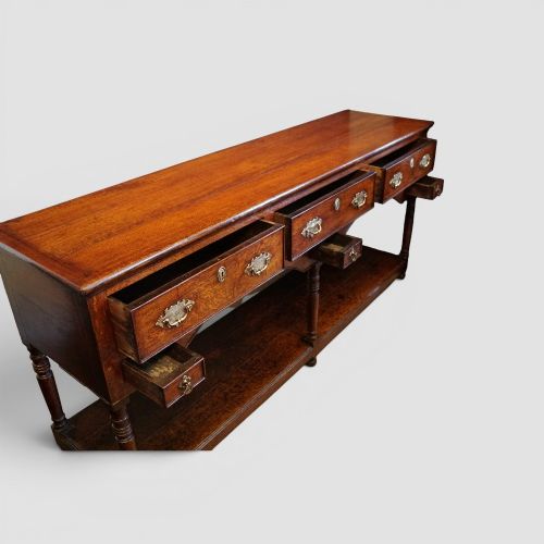 fig 1. George III oak pot board dresser base