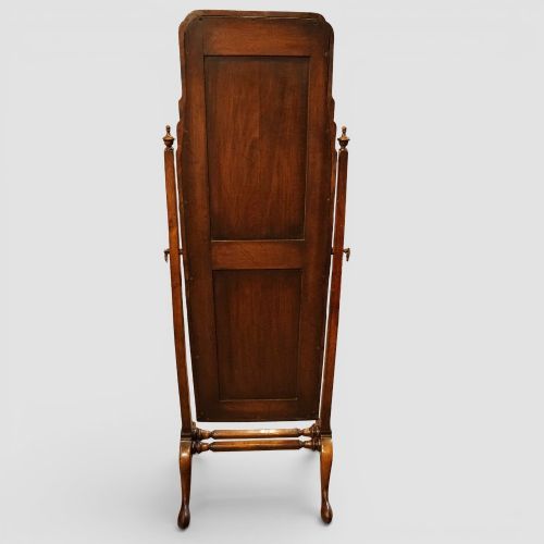 fig 5. Edwardian Walnut Cheval Mirror