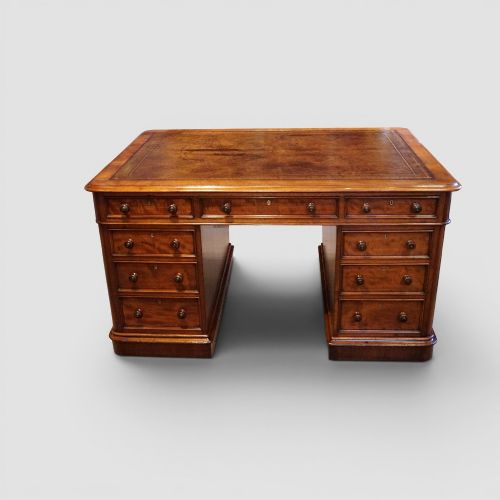 rare small victorian mahogany partners desk - CATEGORY: ANTIQUE DESKS - DATED VICTORIAN