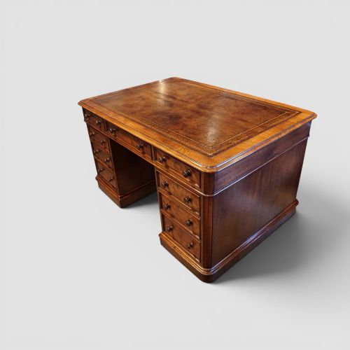 RARE SMALL VICTORIAN MAHOGANY PARTNERS DESK - ADDITIONAL PHOTO 1