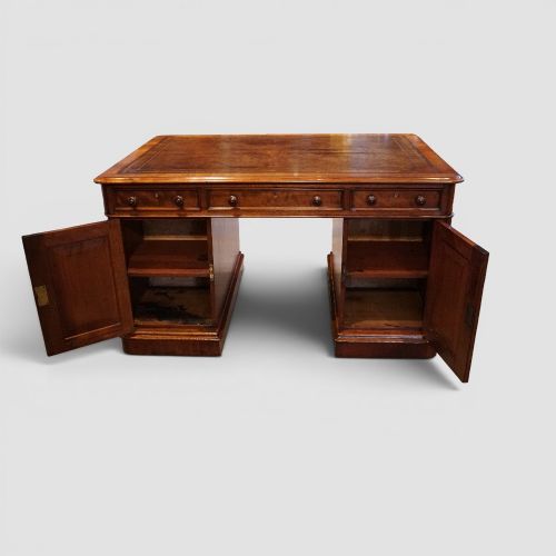 RARE SMALL VICTORIAN MAHOGANY PARTNERS DESK - ADDITIONAL PHOTO 2