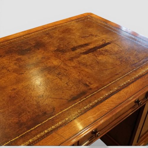 RARE SMALL VICTORIAN MAHOGANY PARTNERS DESK - ADDITIONAL PHOTO 8