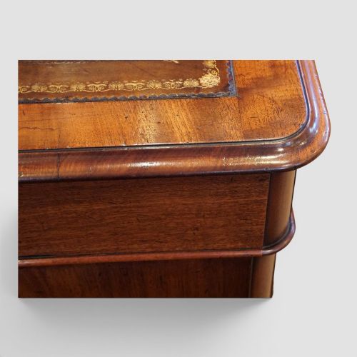 RARE SMALL VICTORIAN MAHOGANY PARTNERS DESK - ADDITIONAL PHOTO 11