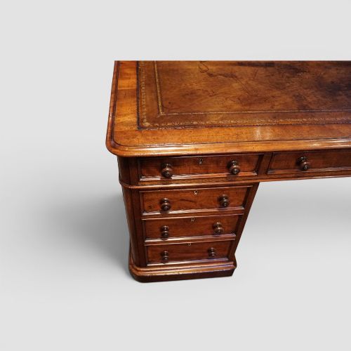 RARE SMALL VICTORIAN MAHOGANY PARTNERS DESK - ADDITIONAL PHOTO 13