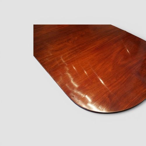 ANTIQUE MAHOGANY TRIPLE PEDESTAL EXTENDING DINING TABLE LARGE 3 PILLAR DINING TABLE - ADDITIONAL PHOTO 11