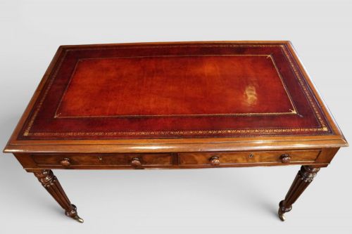 VICTORIAN MAHOGANY PARTNERS WRITING TABLE - ADDITIONAL PHOTO 7