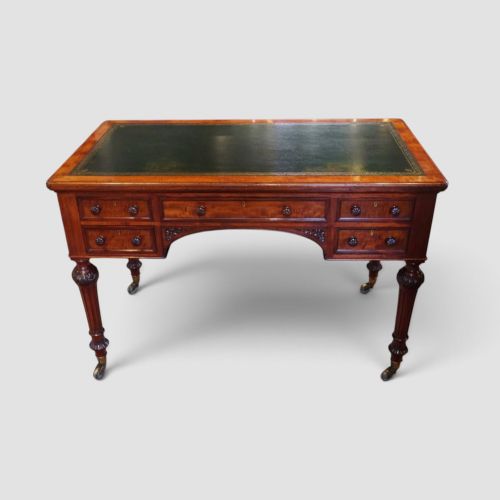 Victorian Mahogany Writing Table by Holland & Sons
