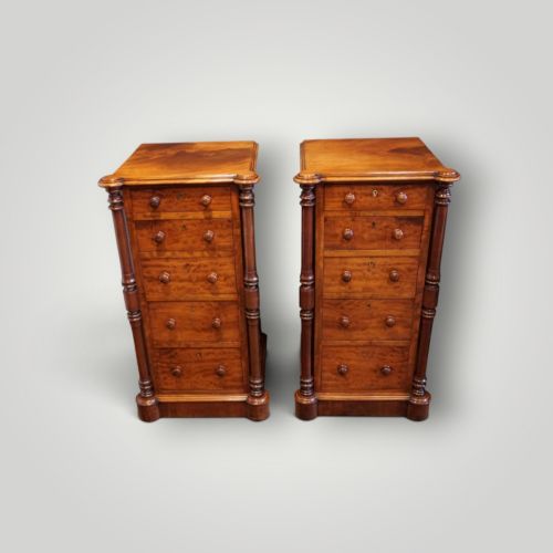 Pair of Victorian Mahogany Bedside Chests by Warings Liverpool