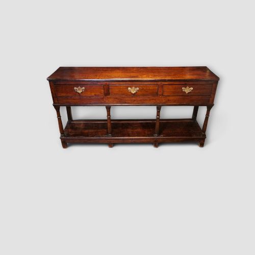 Antique Oak Dresser Base with Potboard, C.1800
