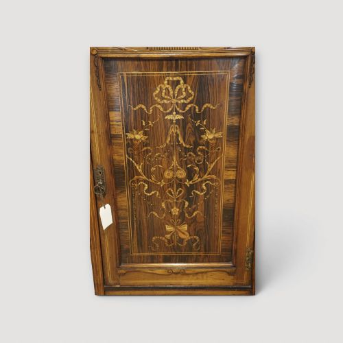 fig 2. Late Victorian Inlaid Rosewood Music Cabinet with Mirror – Antique Sheet Music Cabinet c.1890