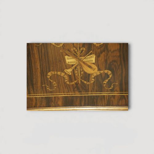 fig 6. Late Victorian Inlaid Rosewood Music Cabinet with Mirror – Antique Sheet Music Cabinet c.1890