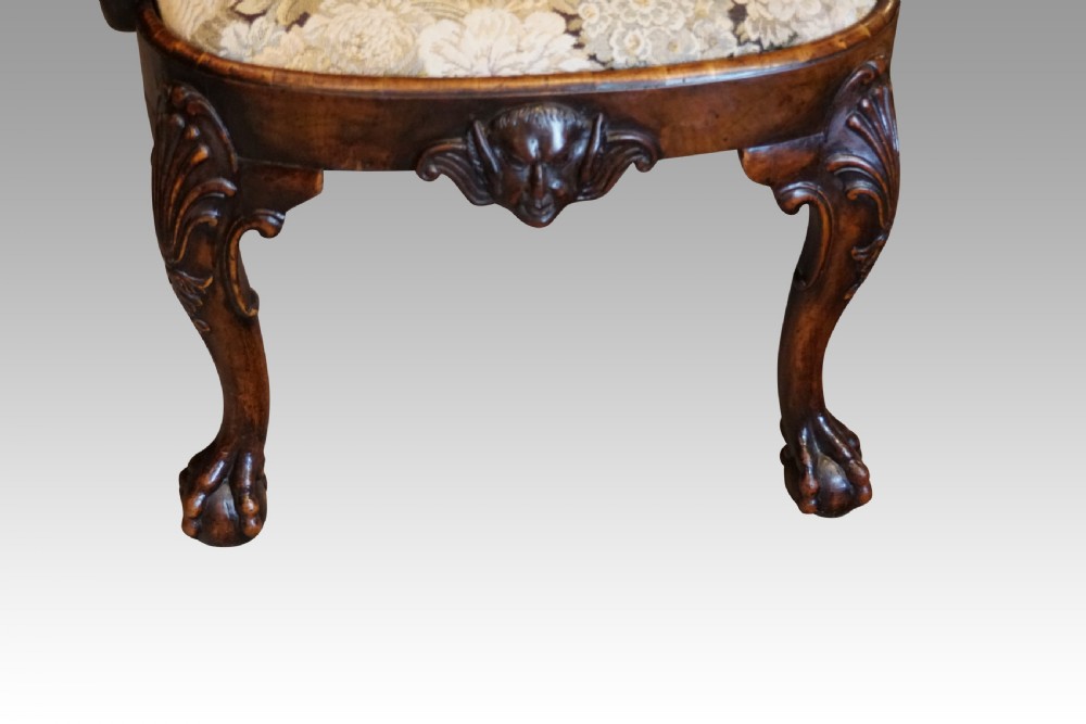 George I style walnut armchair View II