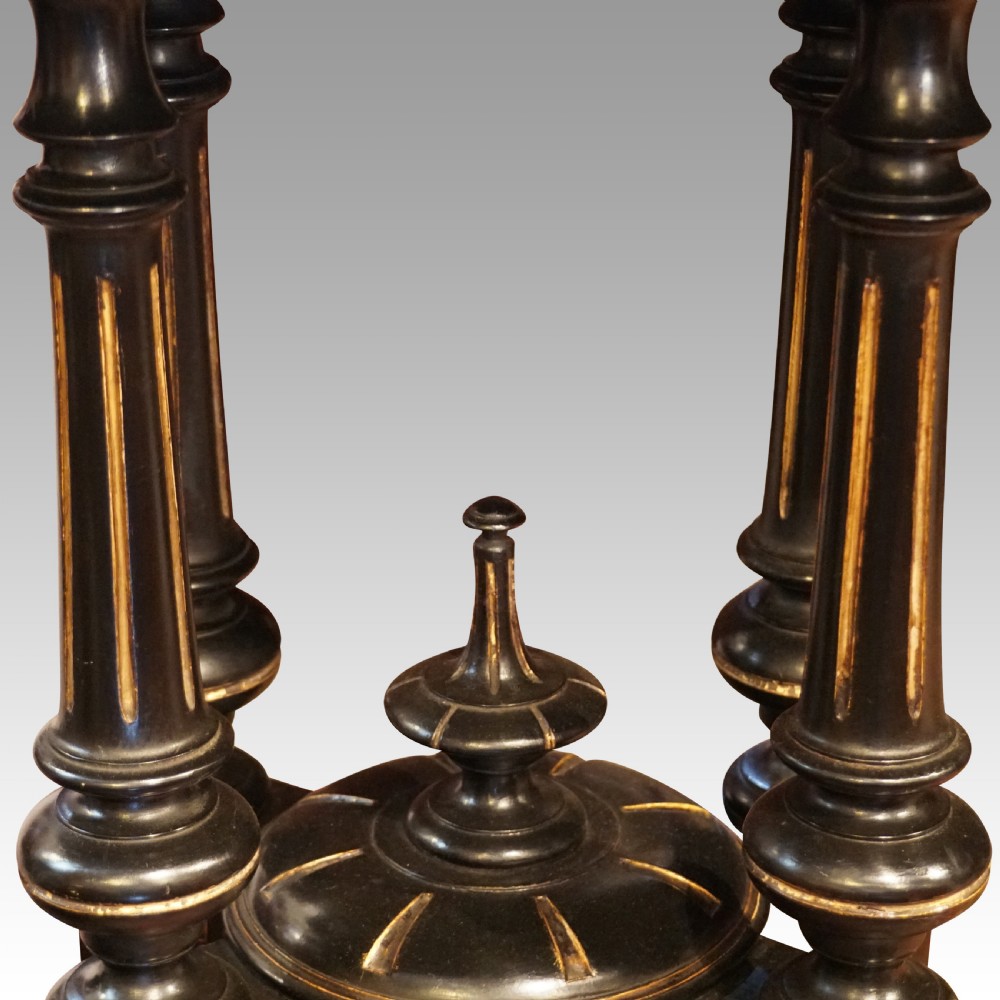 Victorian ebonised card table  View VI