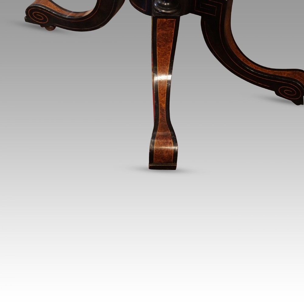 Victorian ebonised card table  View VII