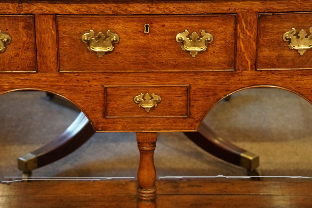 Antique oak pot board dresser base View VI