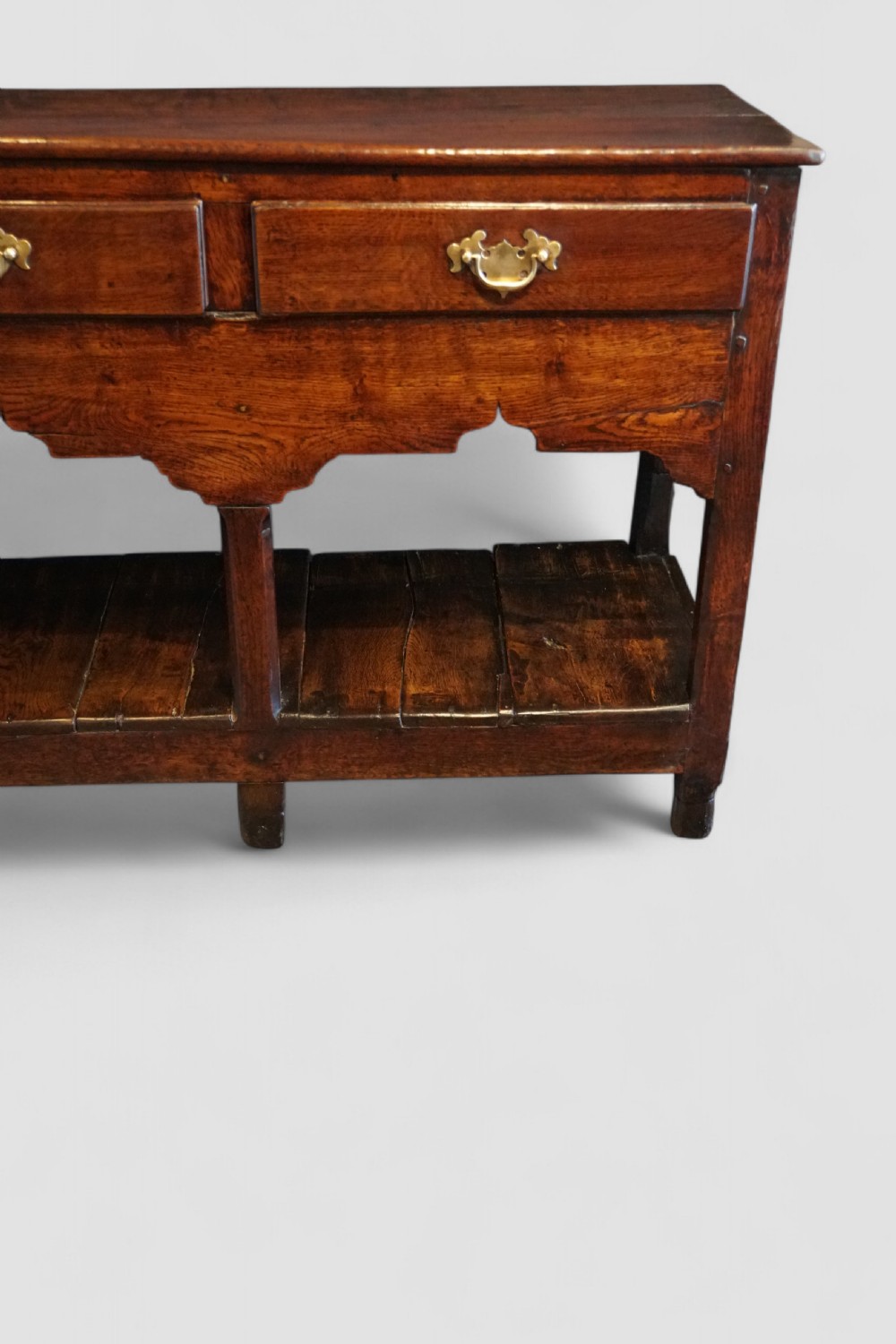 Antique Oak Pot Board Dresser Base View VI
