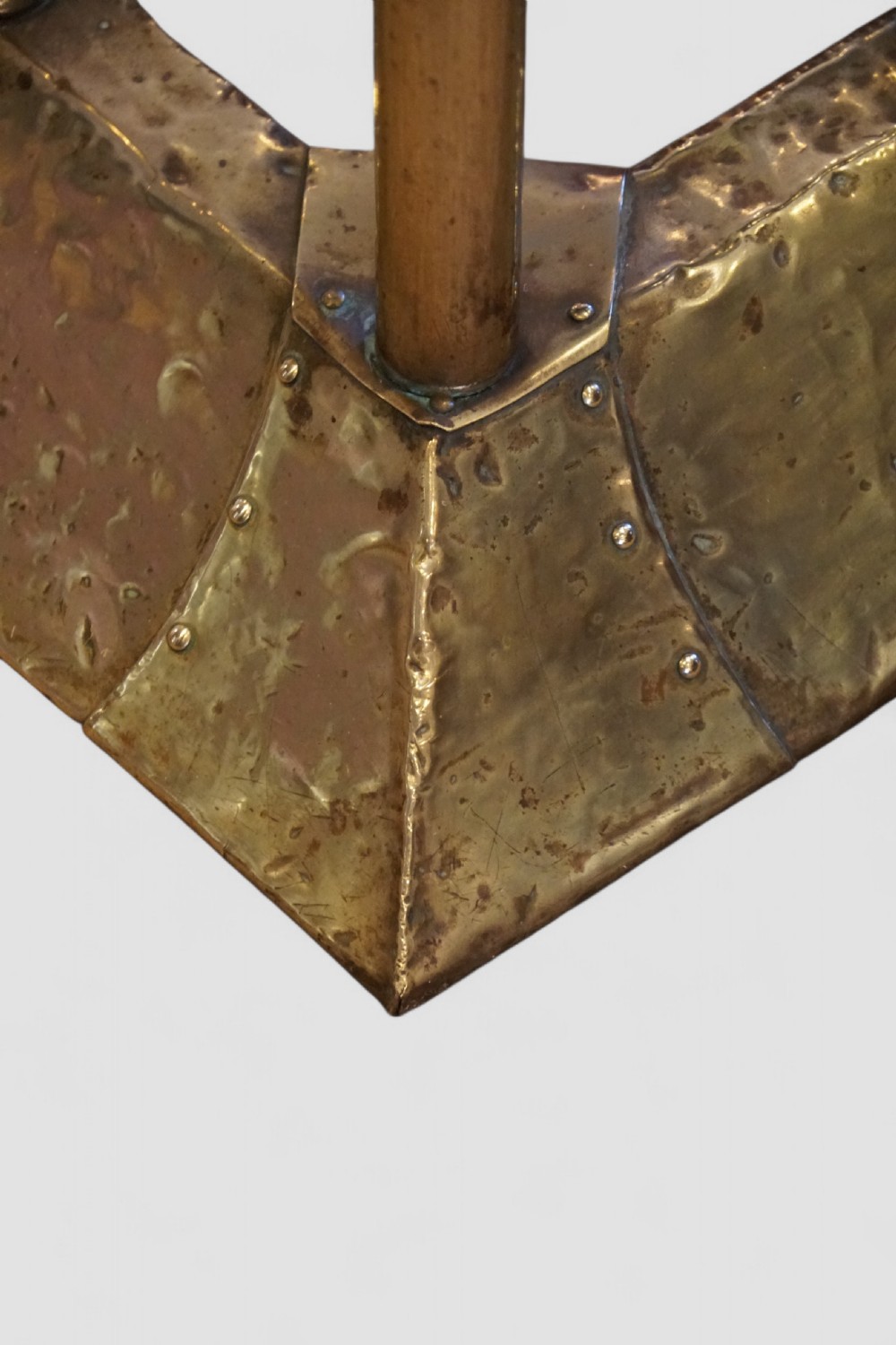 Arts & Crafts Brass Club Fender  View II