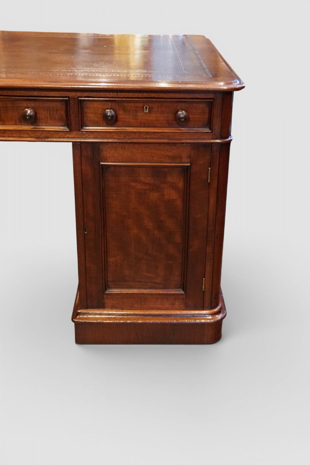 Rare Small Victorian Mahogany Partners Desk View IV