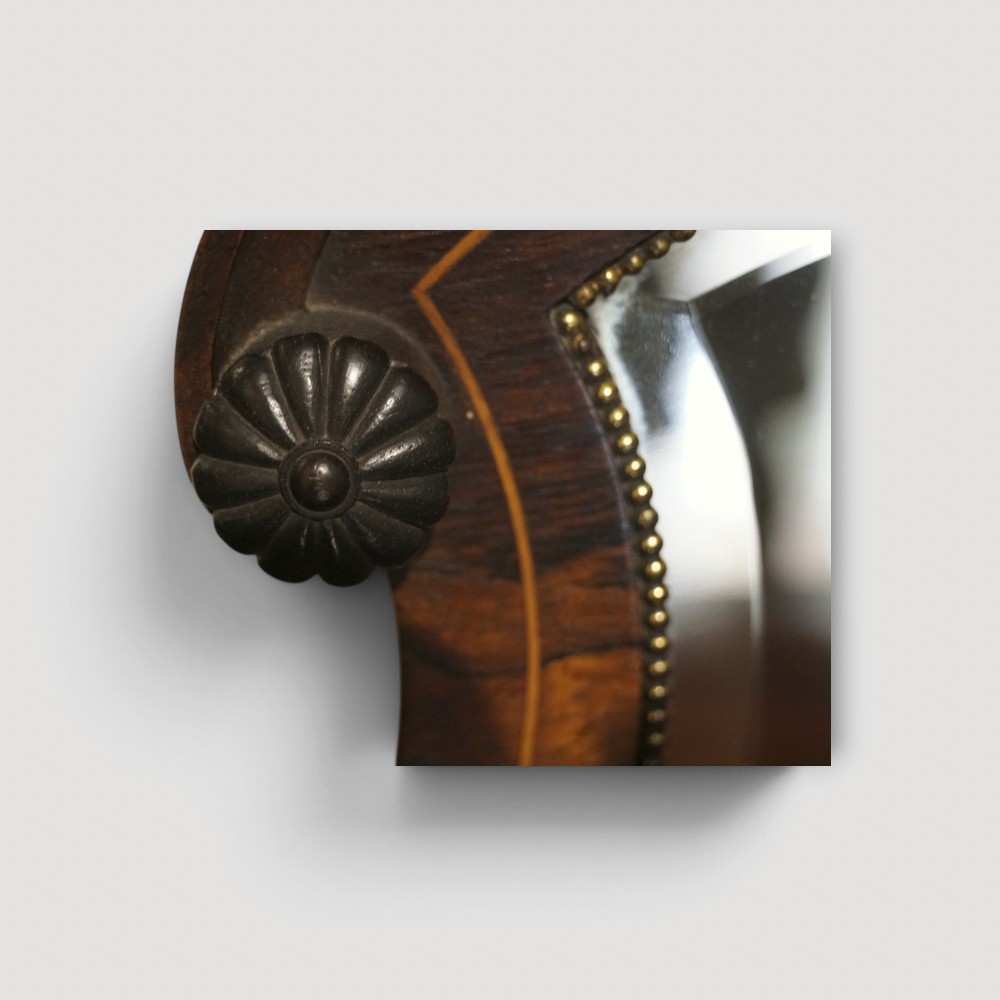 Late Victorian Inlaid Rosewood Music Cabinet with Mirror – Antique Sheet Music Cabinet c.1890 View X