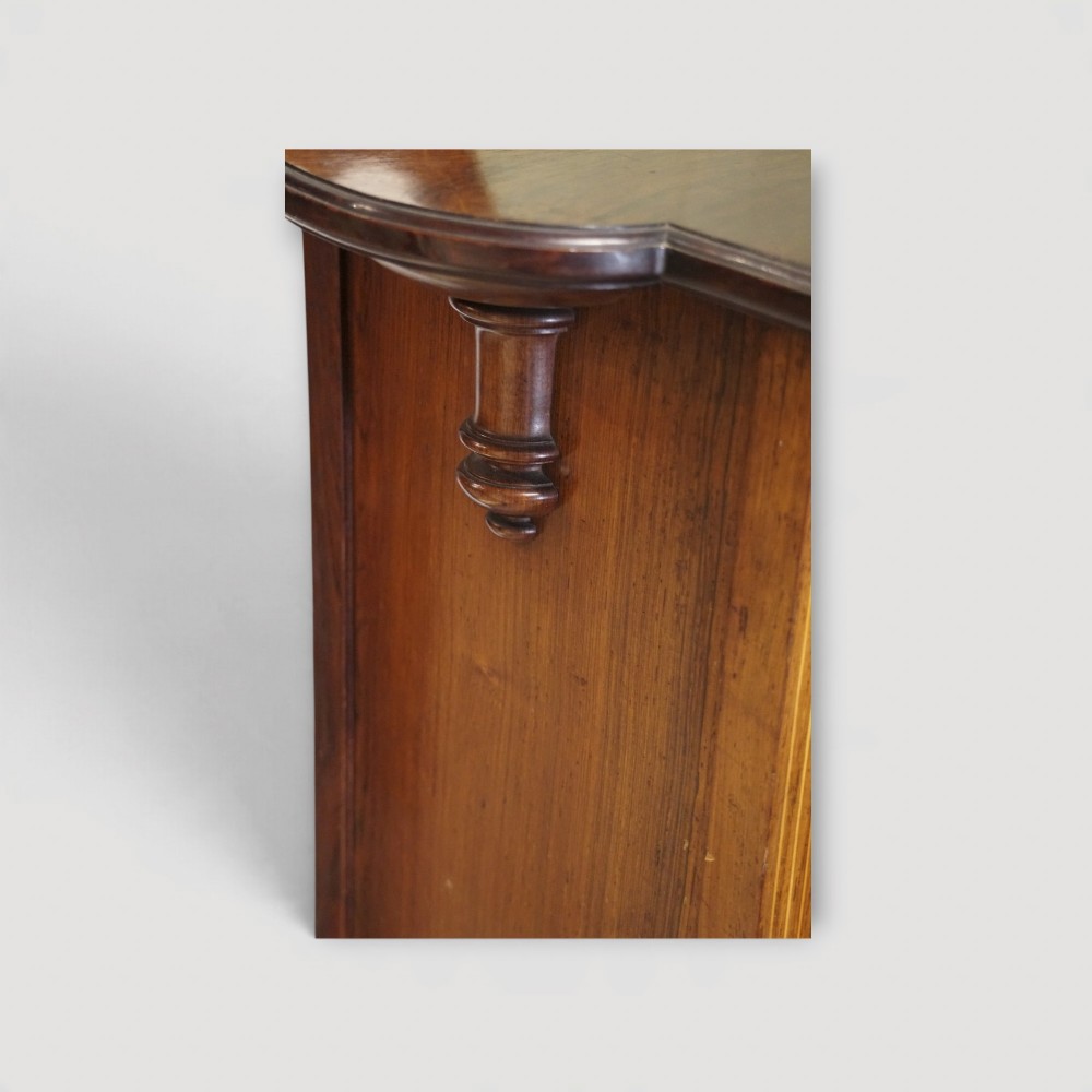 Late Victorian Inlaid Rosewood Music Cabinet with Mirror – Antique Sheet Music Cabinet c.1890 View XIII