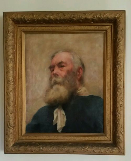 Oil Portrait Painting Signed C1899 in Original Gilt Frame