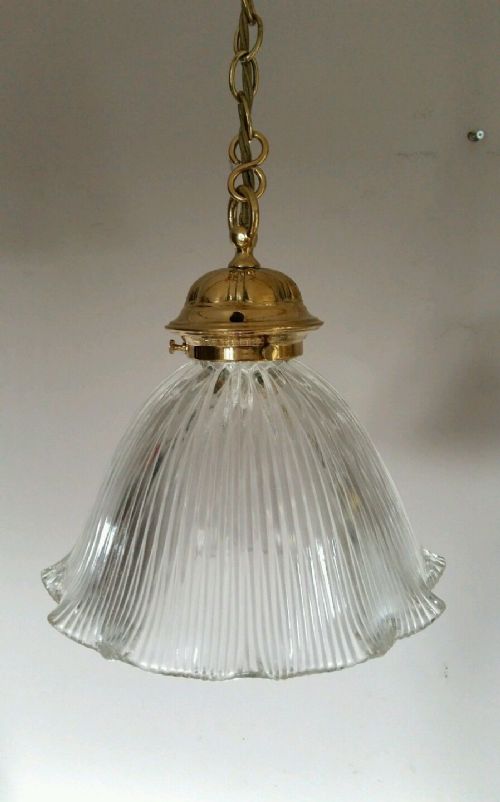 fig 1. Pair Edwardian Halophane Ceiling lamps. Rewired