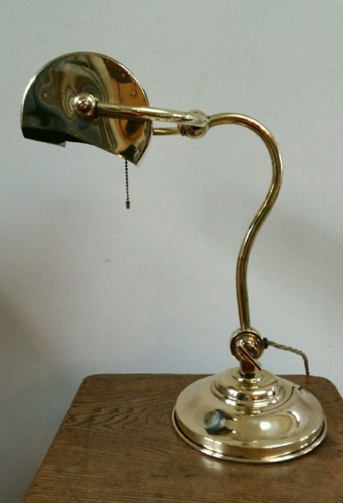 fig 1. c1920 Brass Bankers Desk Lamp