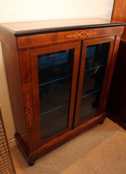 Walnut Double Door Pier Cabinet